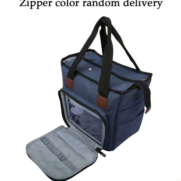 Knitting Bag Yarn Tote Organizer Womens Crochet Storage with Inner Dividers New - Picture 2 of 11